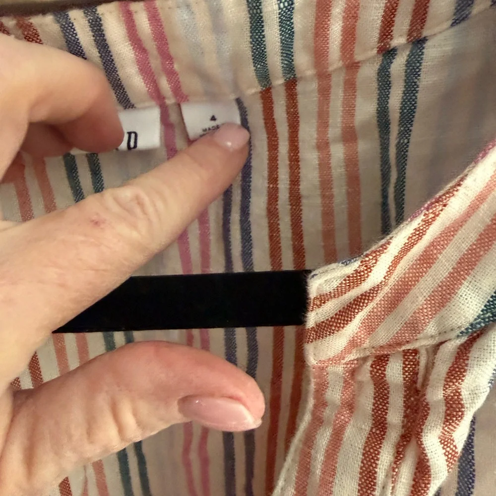 GAP Multicolor Vertical Stripe Shirt Dress - Picture 3 of 3